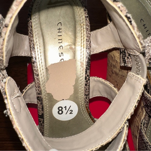 Chinese Laundry snake skin wedge heels - Picture 7 of 12